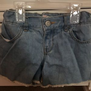 Blue denim shorts